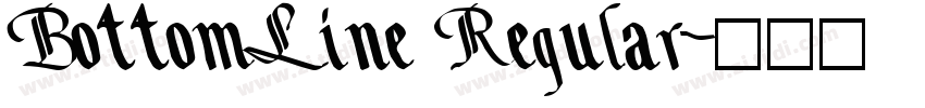 BottomLine Regular字体转换
